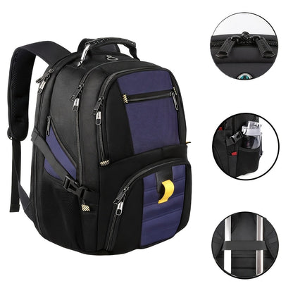 Large Laptop Backpack 50L – Fits 17 Inch Computer, Airline Approved Carry On, 3-Compartment Travel & College Backpack for Men Women | 8 Colors, Breathable Mesh Straps