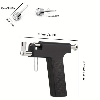 Ear Piercing Tool Set Reusable - Safe Ear Piercing Kit with Ear Studs, Professional Piercing Gun for Home & Salon Use, Unisex, Hypoallergenic Ear Studs Included, Multiple Combination Options