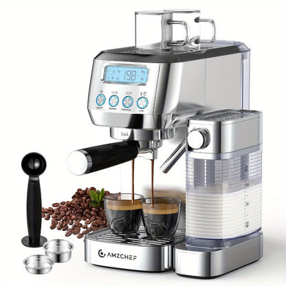 Espresso Machine 20 Bar with Automatic Milk Frother – Dual Boiler Coffee Maker, Touch Control, Cappuccino & Latte Machine with Dual Wall Filters, Includes Milk Frother, Easy to Use for Home & Gifts
