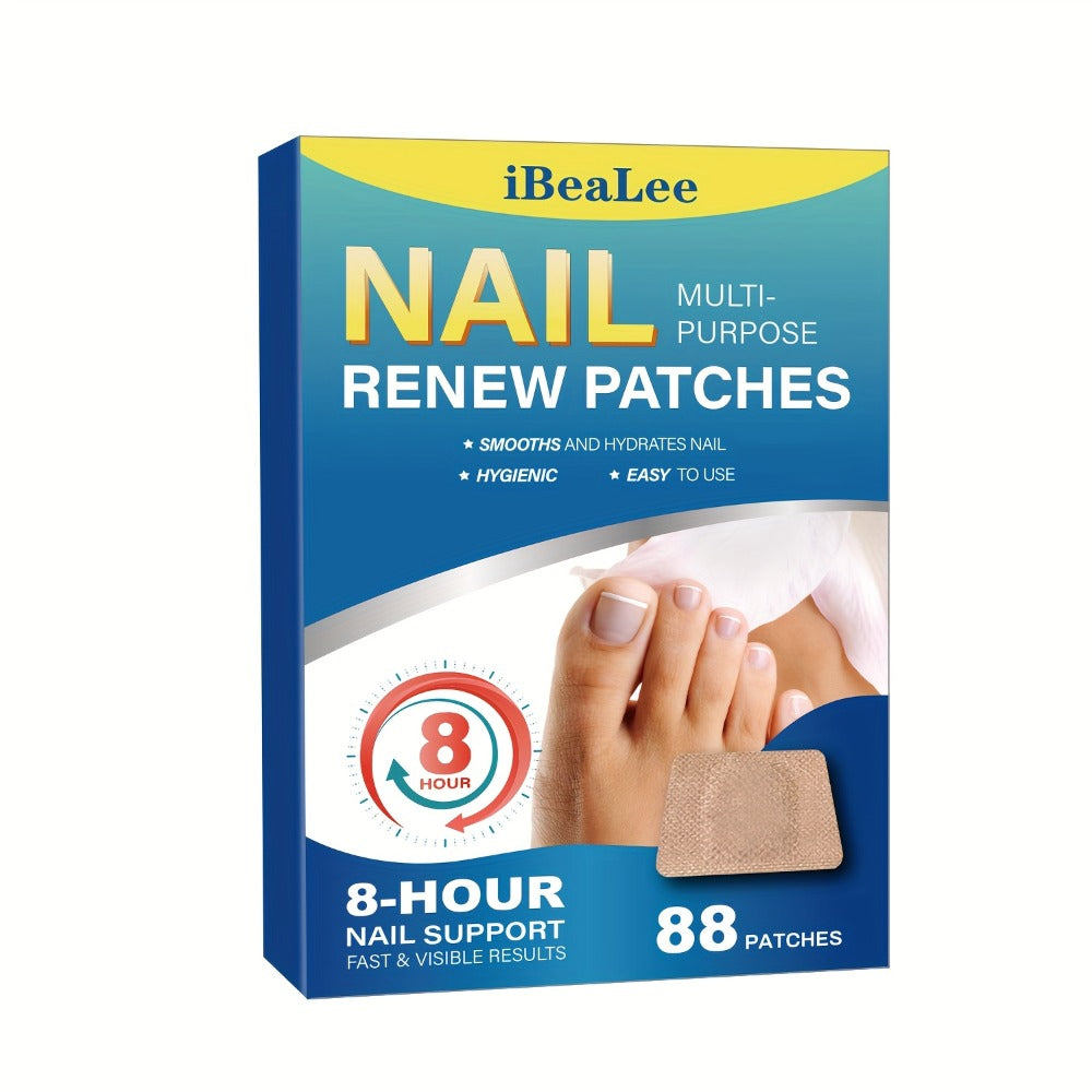 Nail Repair Patches 88Pcs – Protective Nail Strengthening Stickers for Fragile, Thin, Cracked Toenails & Fingernails | Works for Men & Women, Easy Peel-and-Stick Nail Care Treatment