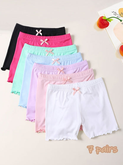 Girls' Boxer Briefs - 7-Pack Bow Detail