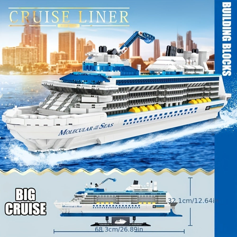 Cruise Ship Building Block Model Kit 2428pcs for Adults Teens – Technic Ocean Liner Construction Set Multicolor ABS Bricks Nautical Collector Display Home Decor Birthday Christmas Gift Ship Lovers