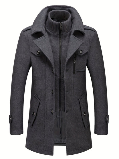 Men's Versatile Fleece Single-Breasted Coat