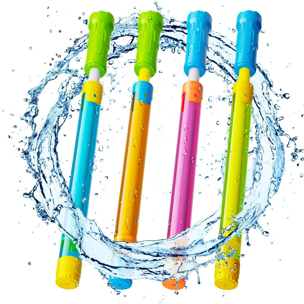 Water Polo Balls Bulk Set 80 Pack for Pool Games & 4-Piece Mini Water Gun Squirt Toy Kit – Summer Outdoor Water Play for Kids Boys Girls Ages 3+, Pool Party Beach Backyard Birthday Gift