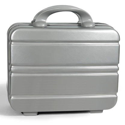 Hard Shell Makeup Travel Case Waterproof Pressure-Proof Portable Cosmetic Suitcase with Elastic Band Luggage Attachment Carry-On Organizer for Women Travel Camping Gym 30x25x15cm
