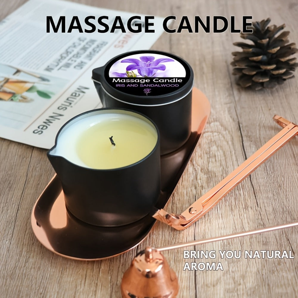 Luxury Soy Wax Candle 2-in-1 Massage Body Oil Essential Oil 20+ Scents 1pc 2pcs 6pcs Warm Moisturizing Lotion Spa Nail Salon Wedding Valentine Christmas Gift