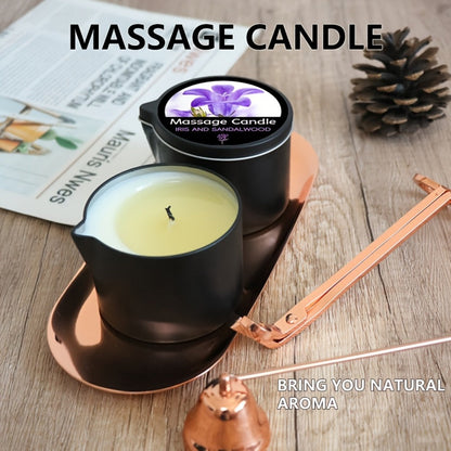 Luxury Soy Wax Candle 2-in-1 Massage Body Oil Essential Oil 20+ Scents 1pc 2pcs 6pcs Warm Moisturizing Lotion Spa Nail Salon Wedding Valentine Christmas Gift