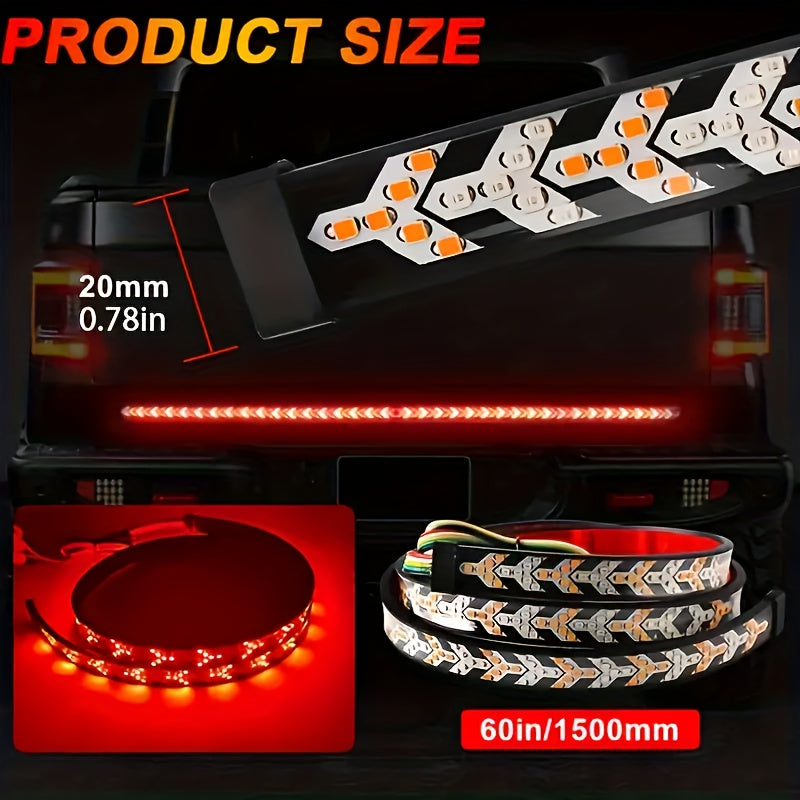 60-Inch Row Arrow LED Light Bar - Extremely Bright Off-Road Illumination, Ideal for Pickup Trucks, Trailers, Suvs, Rvs, And Vans, Featuring a Robust Design And a Broad Beam Angle, Without Battery