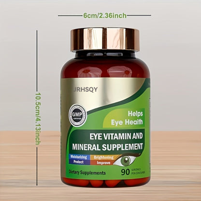 Lutein & Zeaxanthin Eye Vitamins Supplement with Zinc, Vitamin C & E – Advanced Vision & Macular Health, Blue Light Protection & Antioxidant Eye Formula | 90 Capsules 3-Bottle Bundle