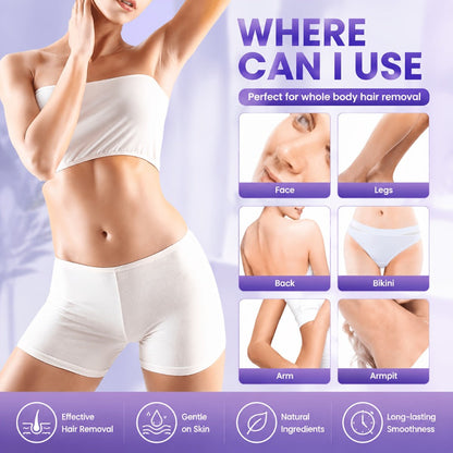 Hard Wax Beads for Hair Removal Full Body 1000g/2000g — Professional Waxing Kit with 20 Applicator Sticks, Low Melting Point Beginner-Friendly Depilatory Wax for Sensitive Skin, Unisex Women & Men