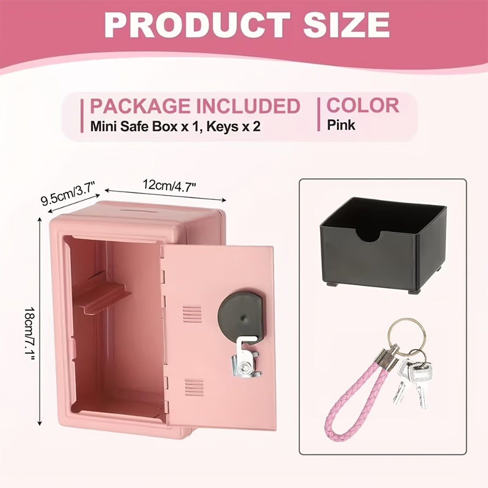 Metal Coin Bank with Key & Combination Lock – Secure Cash Storage Piggy Bank with Removable Drawer for Kids & Adults, Back to School, Halloween, Christmas & New Year Gift