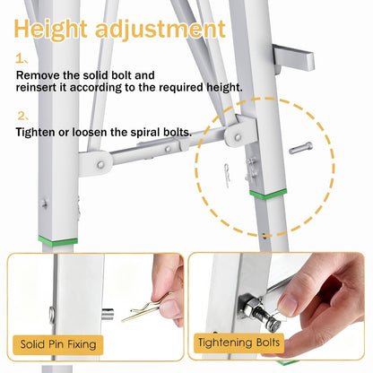 Heavy Duty Folding Work Platform Scaffold 1455 Lbs Capacity Portable Adjustable Height Ladder Stool – Multi-Function Step Stool for Painting Home Renovation Construction Indoor Outdoor Use