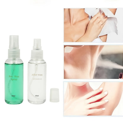 Pre & Post Wax Oil Spray for Hair Removal — Moisturizing Waxing Treatment for Legs Underarms Face & Bikini Line, Soothing Aftercare Formula Removes Residue & Calms Skin for Women & Men