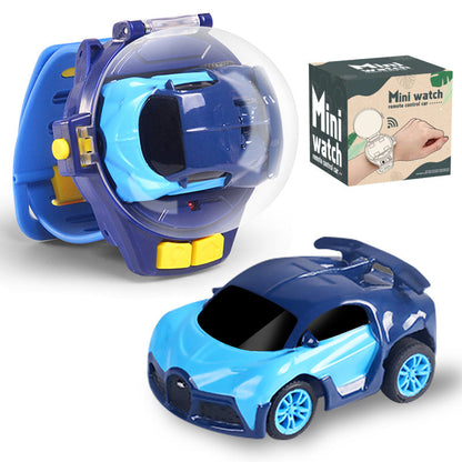 Watch Remote Control Car for Kids Mini Alloy Electric RC Racing Car with Wearable Wrist Watch Controller – Cool Unique Birthday Christmas Halloween Gift for Boys Girls Ages 4+, Blue Pink Indoor Toy Car