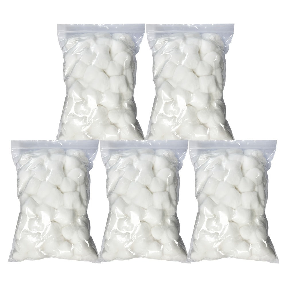 Cotton Balls 500 Count Super Jumbo Soft 100% Absorbent Premium Unscented - Makeup Removal Toner Skincare Nail Care Wound Cleaning for Sensitive Skin All Skin Types Pack of 5