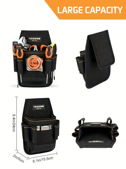 Tool Bag Heavy Duty 7-Pocket PVC Organizer for Mechanics & Electricians – Multi-Pocket Hand Tool Storage Bag, Portable Jobsite Toolbag for Plumbers, Contractors & DIY