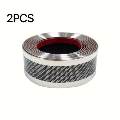 Car Door Guard Scratch Protector 2pcs Carbon Fiber Design - Anti-Scratch Strip for Rearview Mirror & Bumper, Universal Fit in Blue Red Gray