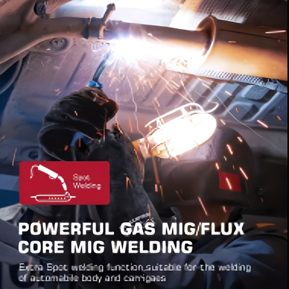 MIG Welder 3-in-1 Welding Machine 110V 105A Gasless MIG Stick ARC Portable Welder Kit with Rubber Case – Complete Starter Set with Welding Wire Rods Mask Gloves for Beginners Home Industrial Repair