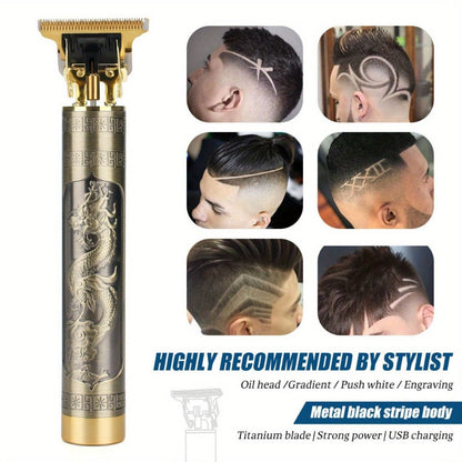 Electric Hair Clipper & Beard Trimmer Set for Men – USB Rechargeable Cordless Haircut Kit with 4 Guide Combs | Professional Home Barber Grooming Tool | Perfect Father's Day & Birthday Gift for Him
