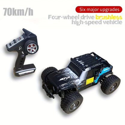 70KM/H High-Speed RC Off-Road Car 1:16 Scale 4WD – 2.4GHz Remote Control Truck with Simulation Structure, All-Terrain Monster Truck for Kids & Adults, Birthday Gift, Red Blue Black