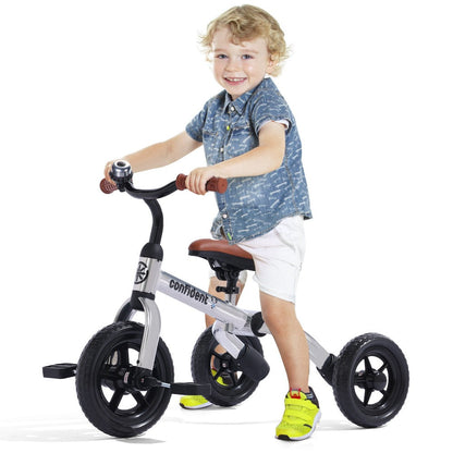 3-in-1 Kids Tricycle Balance Bike Carbon Steel Frame EVA Wheels Foldable Detachable Pedal Adjustable Seat 55 lb Indoor Outdoor Ride-On Gift Boys Girls Ages 2-5 Green
