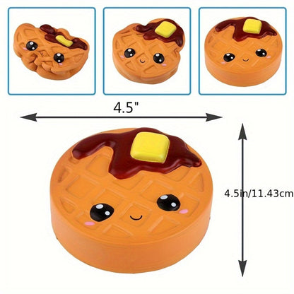 Jumbo Squishy Slow Rising Toy Scented – Giant Chocolate Biscuit Cheese Squishies for Kids, Soft PU Squeeze Stress Relief Sensory Toy, Cute Food Squishy Gift for Girls Boys