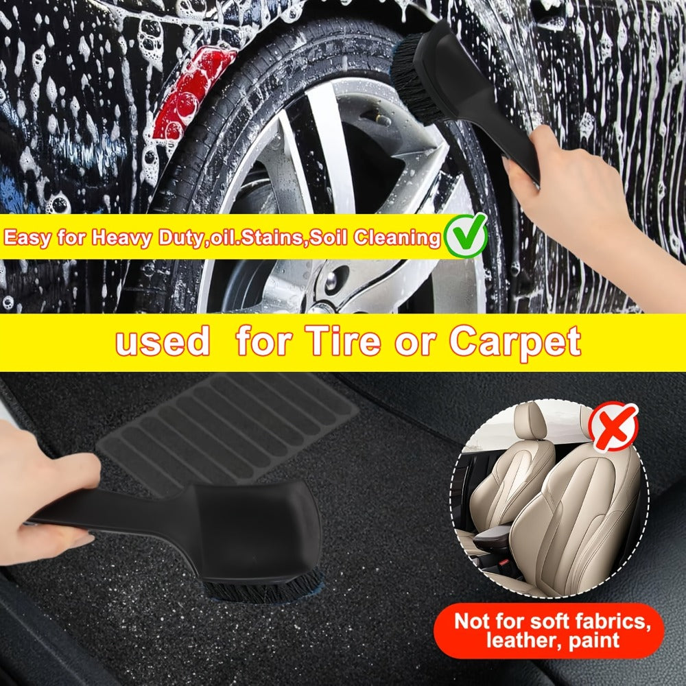 Car Wash Brush Kit with 69" Long Handle - 8-Piece Set with Tire Brush, Squeegee, Chenille Mitt, Detailing Brush & Microfiber Towel for Car, Truck, SUV & RV