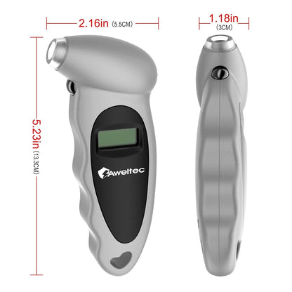 Digital Tire Pressure Gauge 2-Pack 150 PSI - Backlit LCD, 4 Modes PSI/Bar/KPA/Kgf, Non-Slip Grip for Car, Truck, Motorcycle & Bicycle