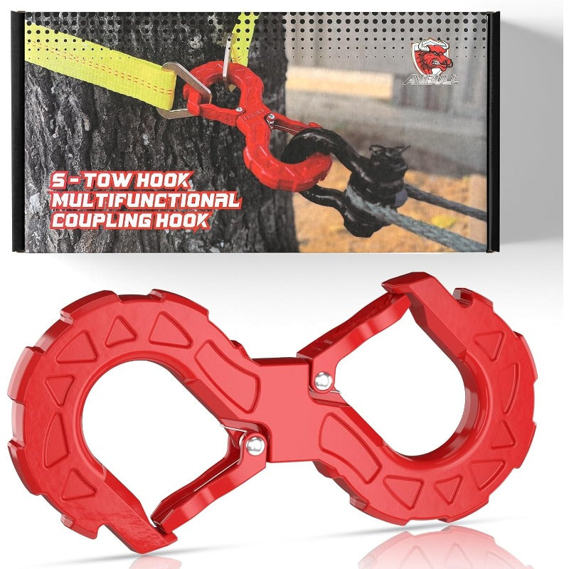 1pc 3/8-inch Trailer Hitch, Off-road Recovery Winch Hook, 35, 000-pound Capacity Trailer Shackle, G80-grade Heavy-duty One-piece Winch Quick-release Shackle, Suitable For RVs, Off-road Vehicles, And Passenger Cars; Available In Red, Black, And Green
