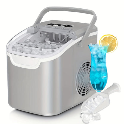 Chewable Ice Maker Countertop – 35 Lbs Nugget Pebble Ice or 26 Lbs Bullet Ice, Self-Cleaning, Includes Ice Scoop & Basket, Perfect Holiday Gift for Home, Kitchen, Easter, Halloween & Christmas