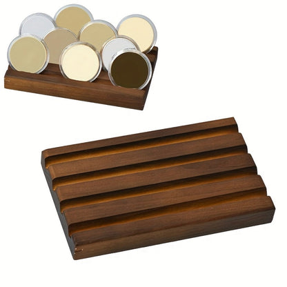 Challenge Coin Display Case 4-Row Solid Wood Rack Holder – Military Coin Stand for Home Office Wall Decor, Commemorative Coin Organizer, Meaningful Gift for Veterans Collectors