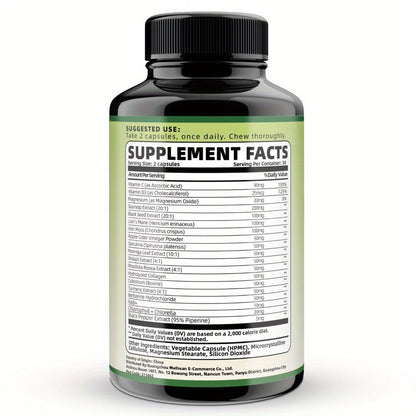 Soursop Graviola Capsules 24-in-1 Formula 60 Count – Lab Tested Gut Health Digestion Antioxidant Immune Support Daily Wellness Supplement for Men & Women