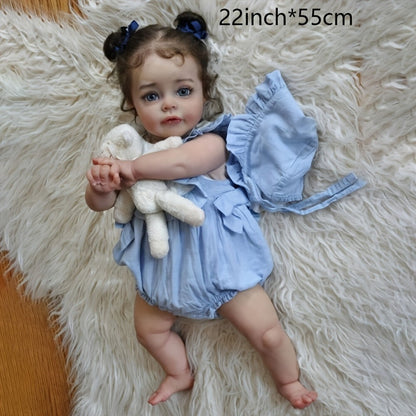 Reborn Baby Doll 20 Inch Soft Vinyl with Implanted Eyelashes Hand-Painted Lips Fingernails Blushed Hands & Feet 3lbs – Anatomically Correct Fits Newborn Clothes, Lifelike Girl Gift Ages 3+ 48cm