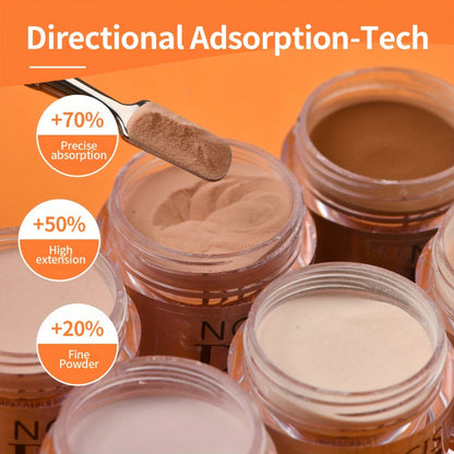 Nude Dipping Powder Set 6 Colors Light Beige Brown Neutral Shades Odorless Acrylic Nail Powder for French Manicure 3D Nail Art Extensions Carving No Lamp Gift for Women