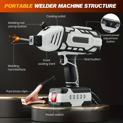 Portable Stick Welder IGBT 20-120A 110V - Handheld Arc Welder with Hot Start, Arc Force & Anti-Stick for Home & Auto Repair
