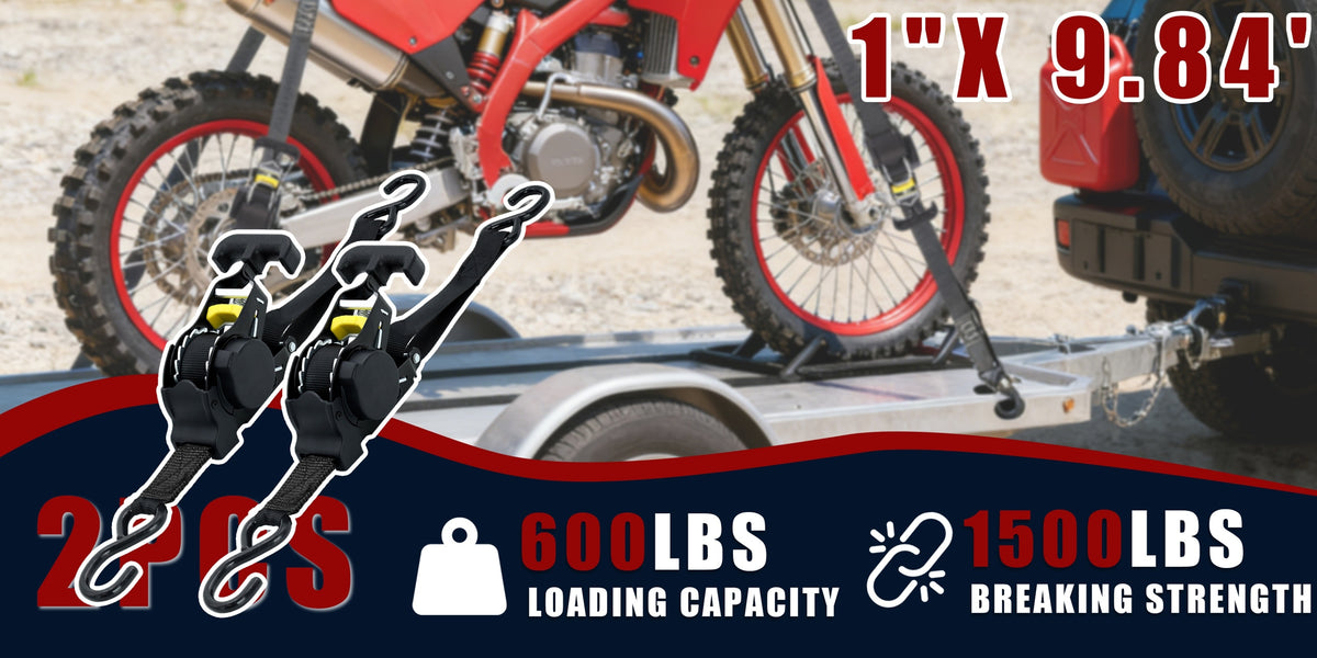 Set of 2pcs Retractable Ratchet Tie-Down Straps, Featuring Automatic Self-Locking Mechanism, High-Density Oxford Fabric Webbing, And Automatic Webbing Retraction. Suitable for Securing Cargo on Trucks, Trailers, Motorcycles, Appliances