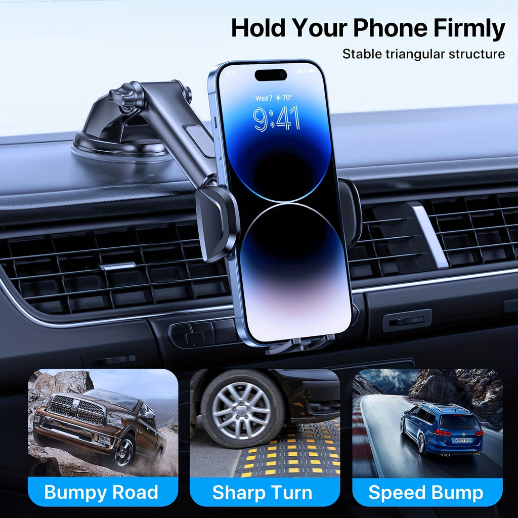 LOTUNY Car Phone Holder, Universal Hands-Free Phone Holders for Your Car, 3-In-1 Phone Mount for Car Air Vent Compatible with Iphone Samsung Google And All 4" to 7.2" Phones