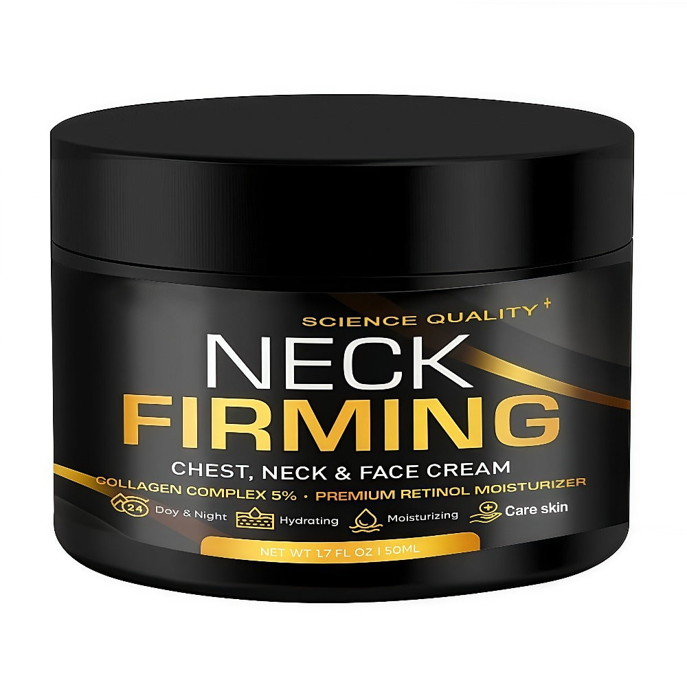 Neck Firming Cream with Retinol Collagen & Hyaluronic Acid 50ml - Day Night Anti-Aging Lifting Moisturizer Tightens Crepey Skin on Face Chest & Neck for Women