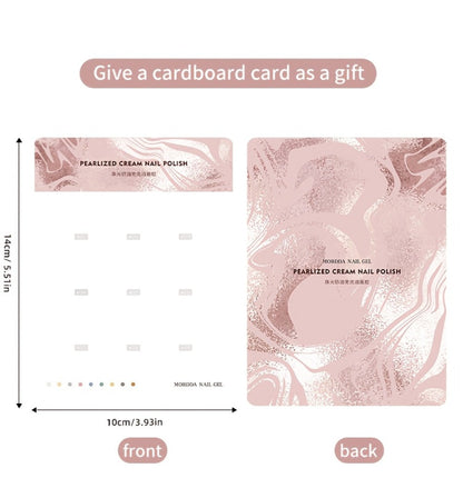 Pearlescent Nail Gel 9-Grid Shell Shimmer Mother of Pearl Cream Oil Painting Gel Polish Set – Multicolor Glitter Iridescent Spiral Design for Salon & DIY Nail Art, Gift for Women & Girls