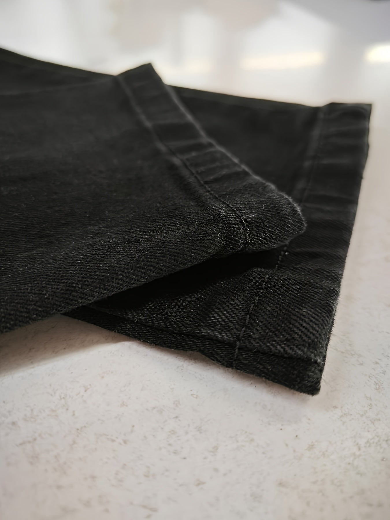 Men's Skinny Jeans - Black Denim Clean Finish