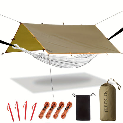 Camping Tarp Canopy with UV Protection – Portable Foldable Waterproof Shelter Tent for Backpacking, Hiking, Garden, Outdoor Survival | Multiple Colors & Sizes