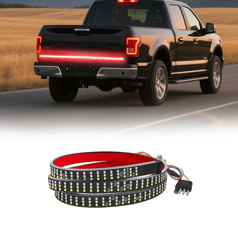 60-Inch LED Tailgate Light Bar for Pickup Trucks - 504-LED 3-Row Brake & Turn Signal Light, Easy Plug & Play Installation for Safer Night Driving & Weekend Adventures