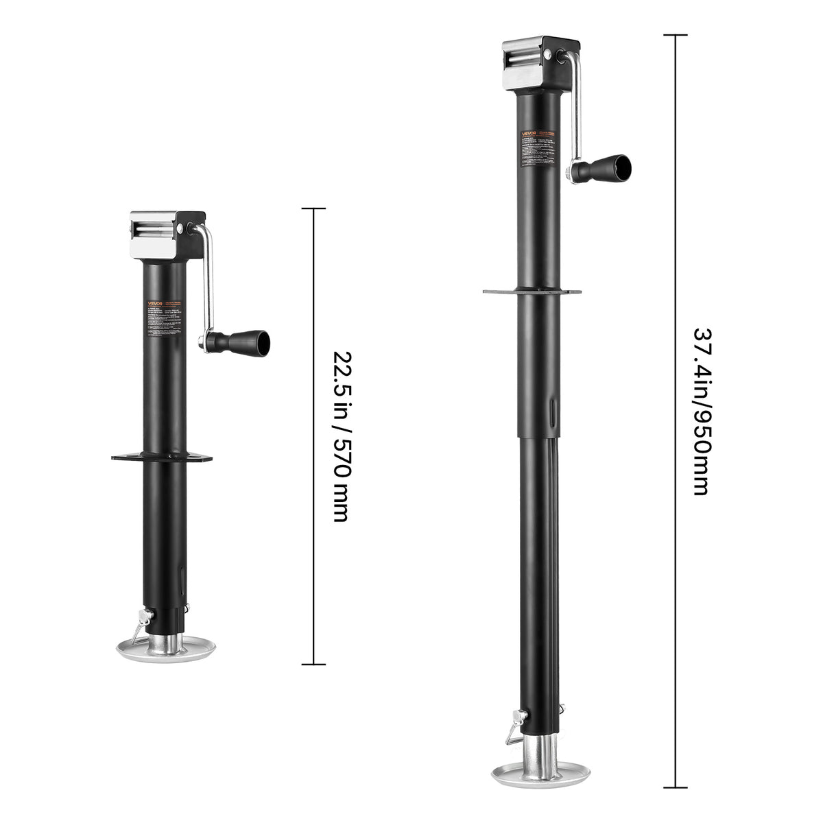 VEVOR A Frame Trailer Jack Bolt on Trailer Tongue Jack 2000/5000 lbs 15-inch Travel