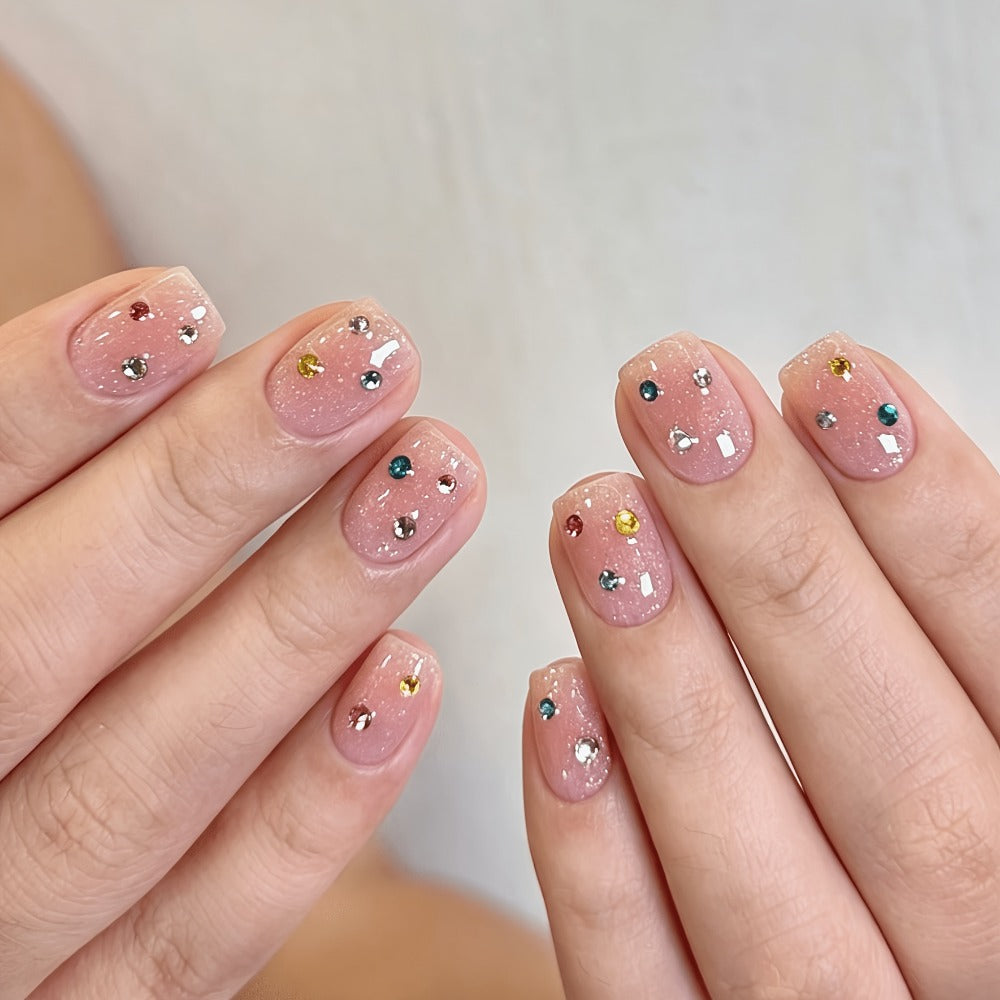 Acrylic Nail Kit 23-in-1 Complete Set with 12 Glitter Colors White & Pink Powder - DIY Nail Extension System No Glue No Liquid Needed for Beginners & Pros, Home Salon Manicure Kit for Women