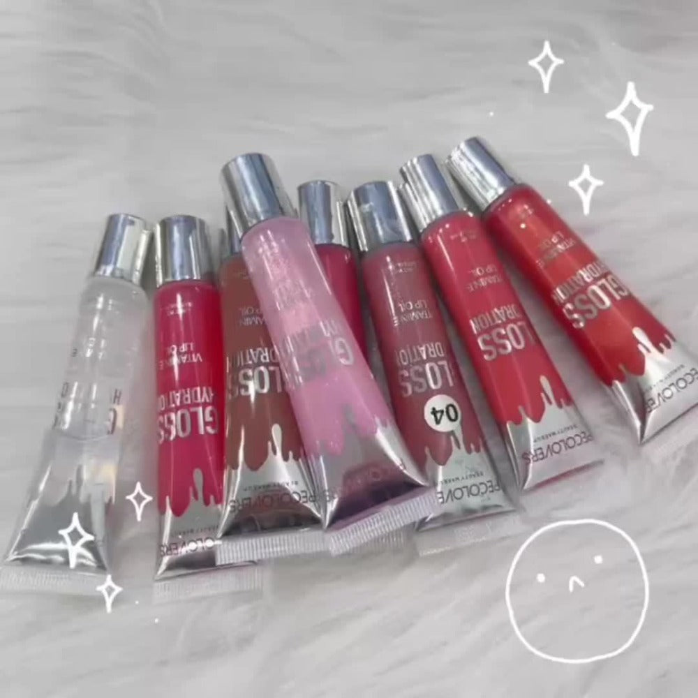 Pearlescent Glitter Lip Gloss Set 8 Pieces with Moisturizing Lip Oil Formula — High Shine Long-Lasting Non-Sticky Multi-Shade Collection for Women Everyday Wear & Glam Looks Gift