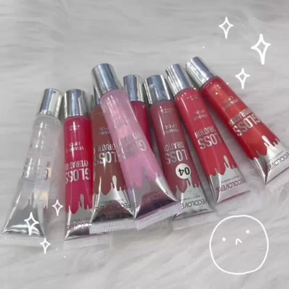 Pearlescent Glitter Lip Gloss Set 8 Pieces with Moisturizing Lip Oil Formula — High Shine Long-Lasting Non-Sticky Multi-Shade Collection for Women Everyday Wear & Glam Looks Gift