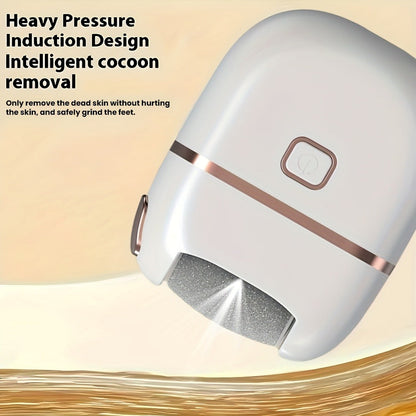 Callus Remover for Feet Electric Rechargeable Foot Grinder with 3 Grinding Heads & 2 Speed Settings – USB Portable Pedicure Tool for Cracked Heels Dry Dead Skin Removal Women Men