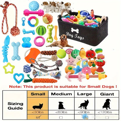 Interactive Dog Toy Set 6 or 12 Pieces Durable Fabric Chew Toys with Knot Toys Squeaker Balls Teeth Cleaning Training Toys for All Dog Breeds Sizes