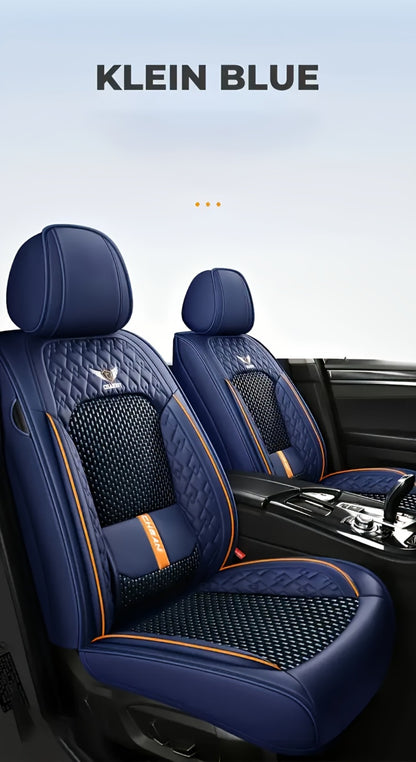 Car Seat Covers Full Set – Faux Leather 5-Seat & 2-Front Options, 3D Diamond Embroidery, Waterproof & Non-Slip for SUVs, Sedans & Trucks