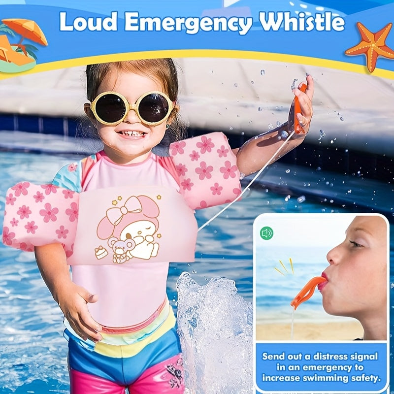 Kids Swim Vest Floating Jacket – Adjustable Straps, Lightweight, Cute Cartoon Pattern for Boys Girls Beginners, Pool Beach Water Safety 20-50 lbs